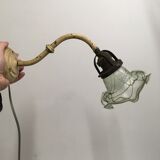 Wall lamp, art deco tulip colored glass