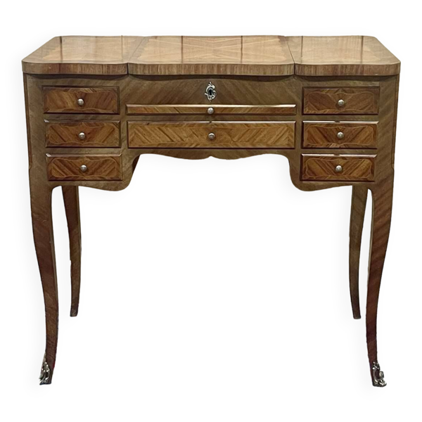 Coiffeuse de style Louis XV en acajou - années 60 - Bon état sur Selency