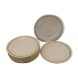 10 assiettes  porcelaine"sfp France "
