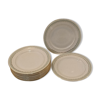 10 assiettes  porcelaine"sfp France "