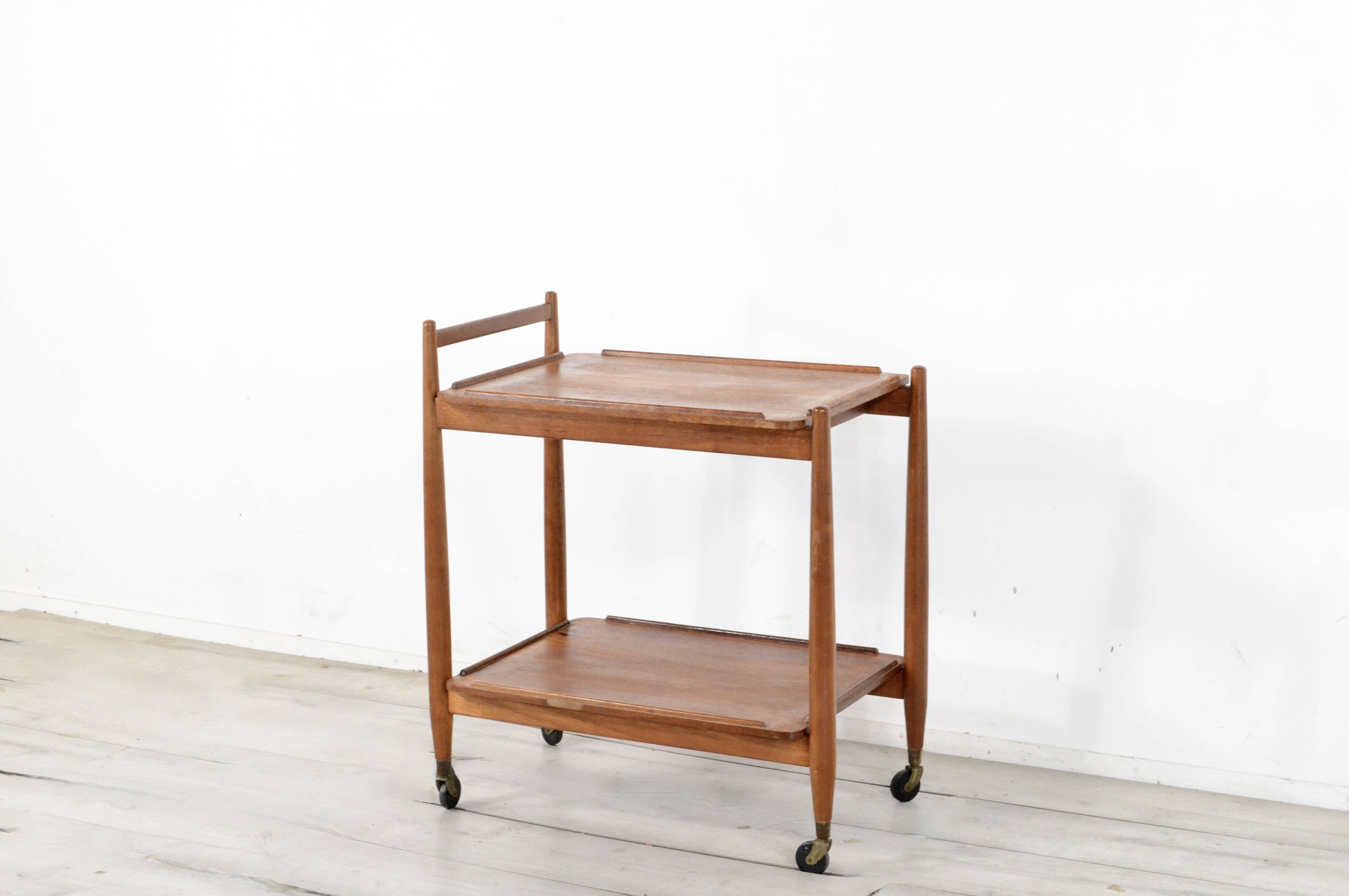 Midcentury White & Newton Teak Cocktail Drinks Trolley / Hostess. Vintage M