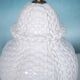 Vintage table lamp in woven ceramic Regency style.