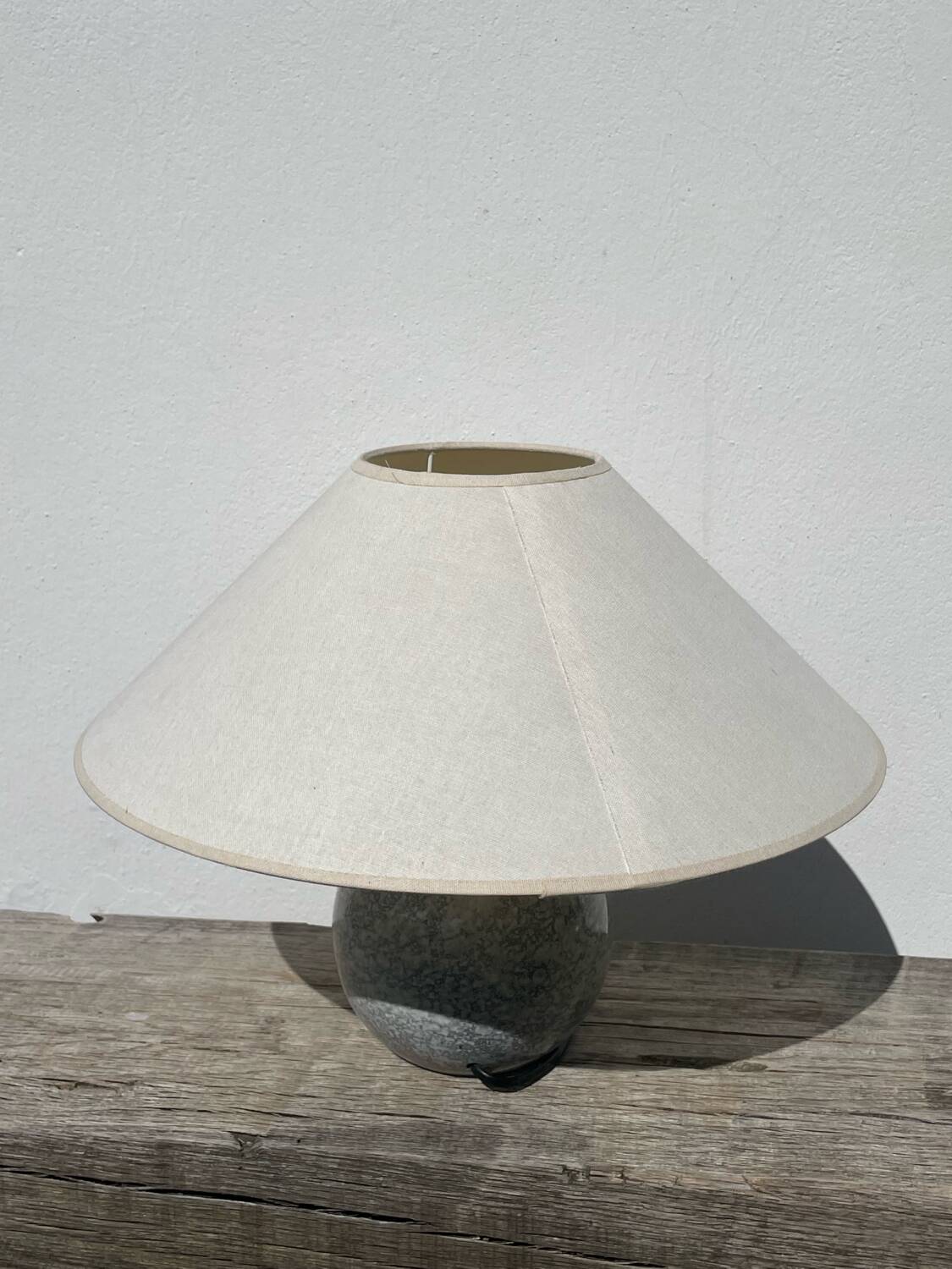 Speckled wood ball lamp 1980