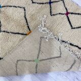 Handmade wool Berber rug 250 X 132 CM