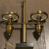 Double lamp fixture in brass, neo-classical style from the 1950s.