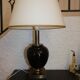 Table lamp neoclassical porcelain brass lacquer circa 1970