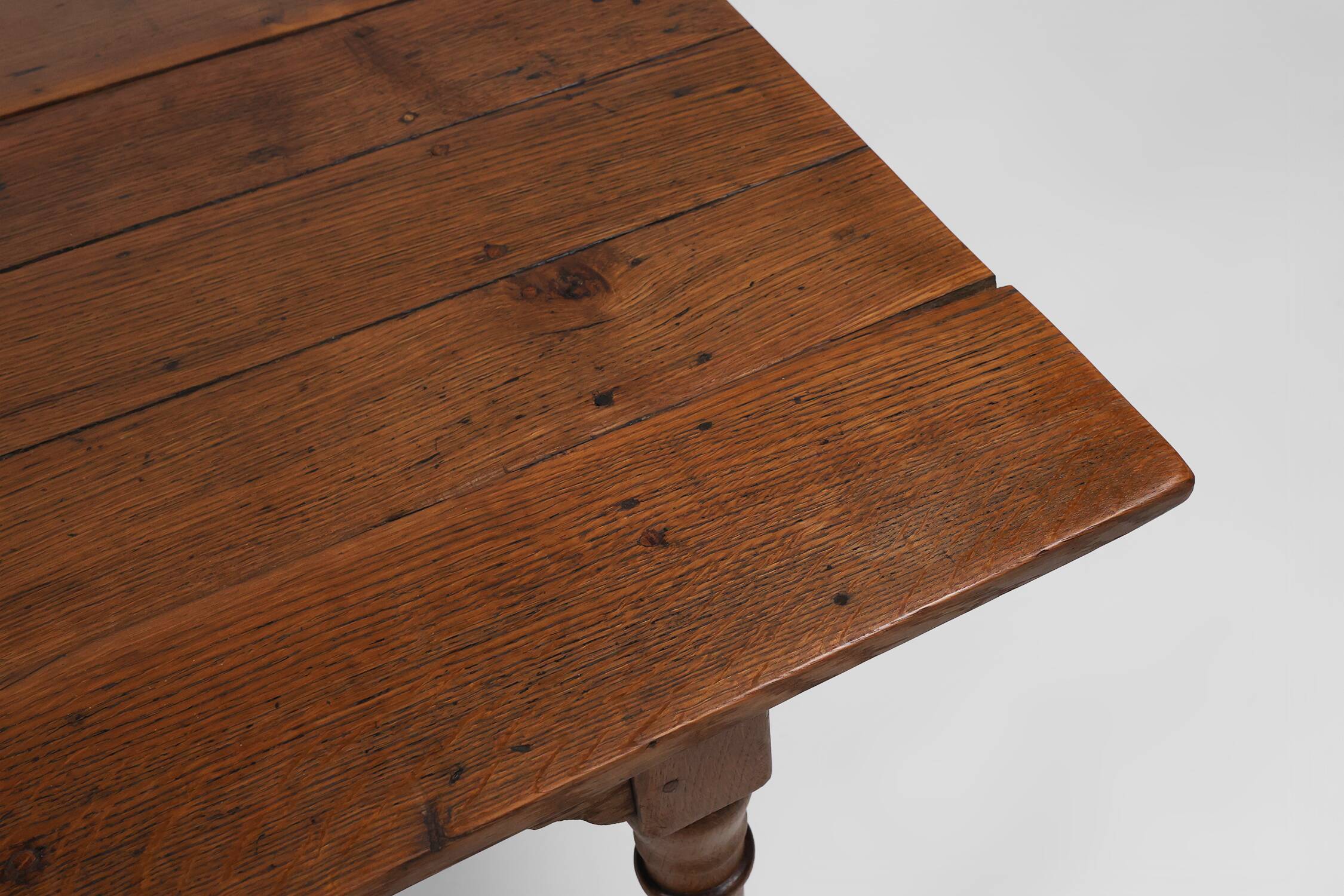 Rustic Farmhouse Table in Pine Wood, France, 1850s