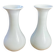 Pair of white opaline vases