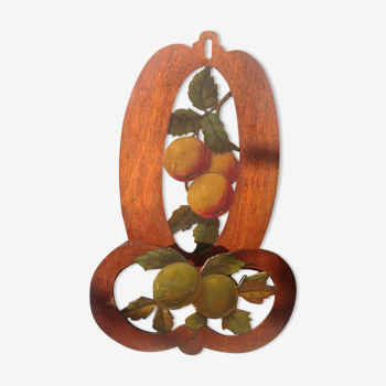 Letter holder range mail carved wooden decoration fruits