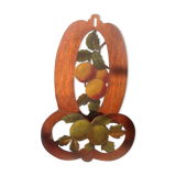 Letter holder range mail carved wooden decoration fruits