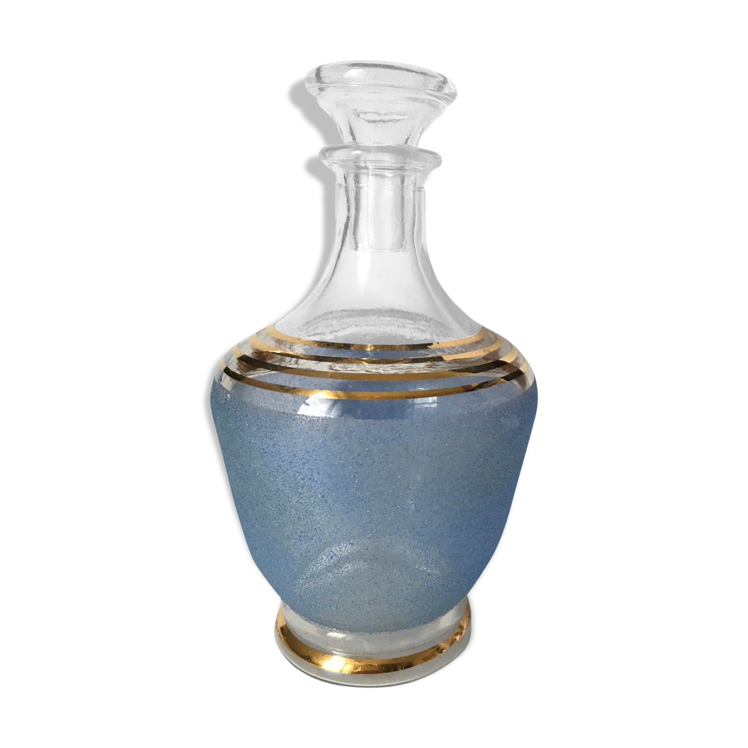 Carafe bleue art déco