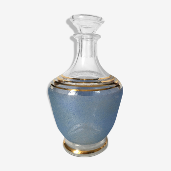 Carafe bleue art déco