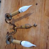 Pair of Bronze Sconces