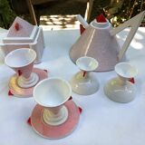 Full coffee service red and white first edition, Matteo Thun memphis 1981