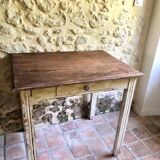 Antique wooden farmhouse table