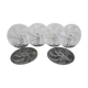 6 oyster plates and its 6 embossed glass forks, 1970s