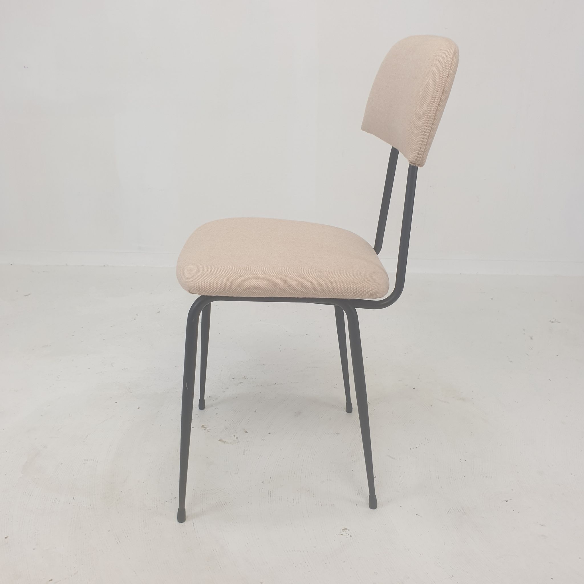 Set of 4 Italian Metal Dining Chairs, 1960's