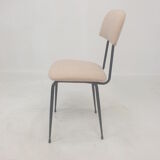 Set of 4 Italian Metal Dining Chairs, 1960's