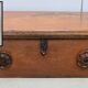 Massive ash chest and iron handles - mid-19th century