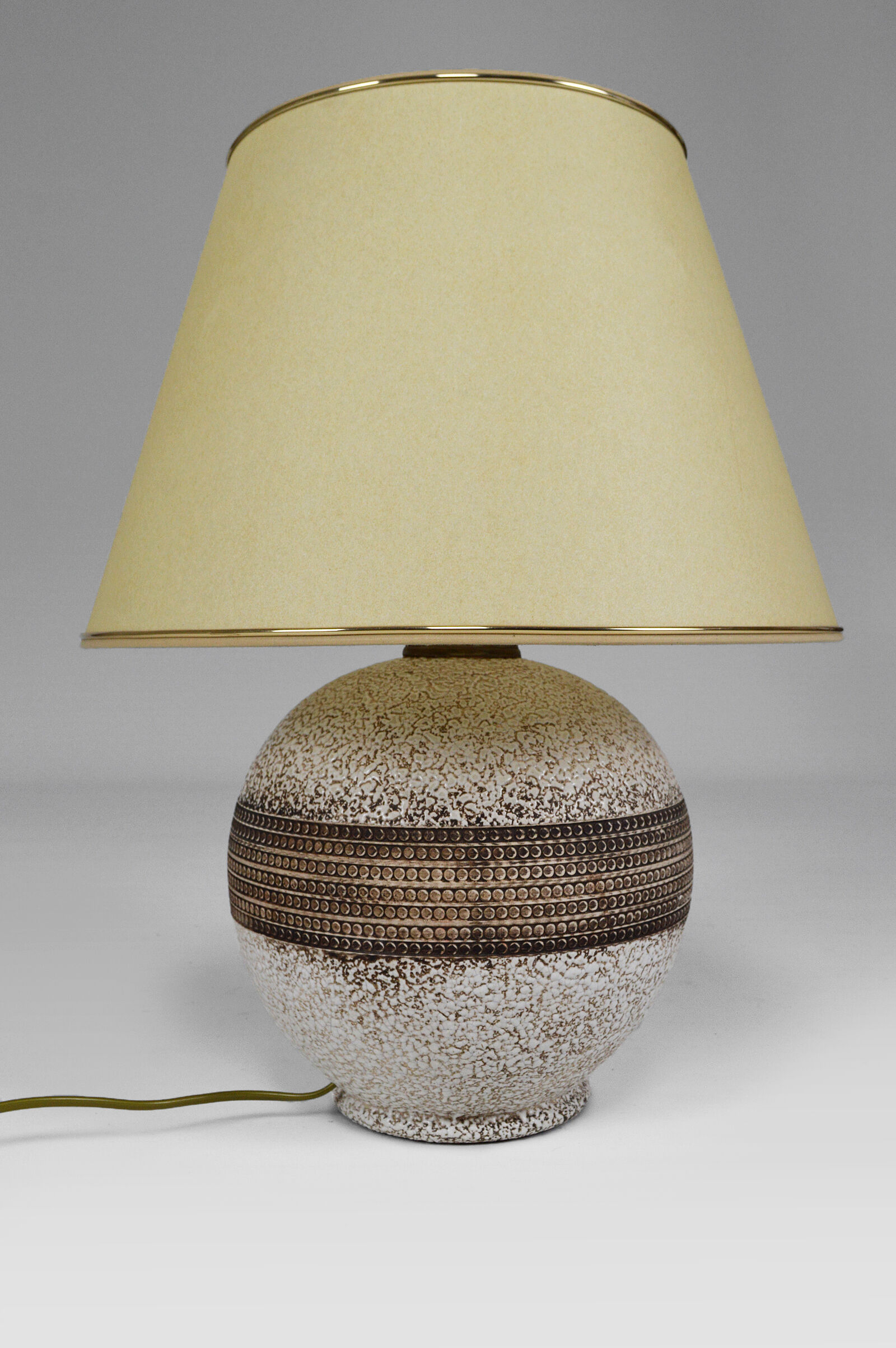 Round art deco ceramic lamp besnard style