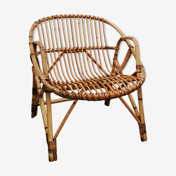 Tub rattan armchair