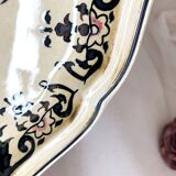 Decorative earthenware plate from Salins France decor Quevilly 25.5 cm