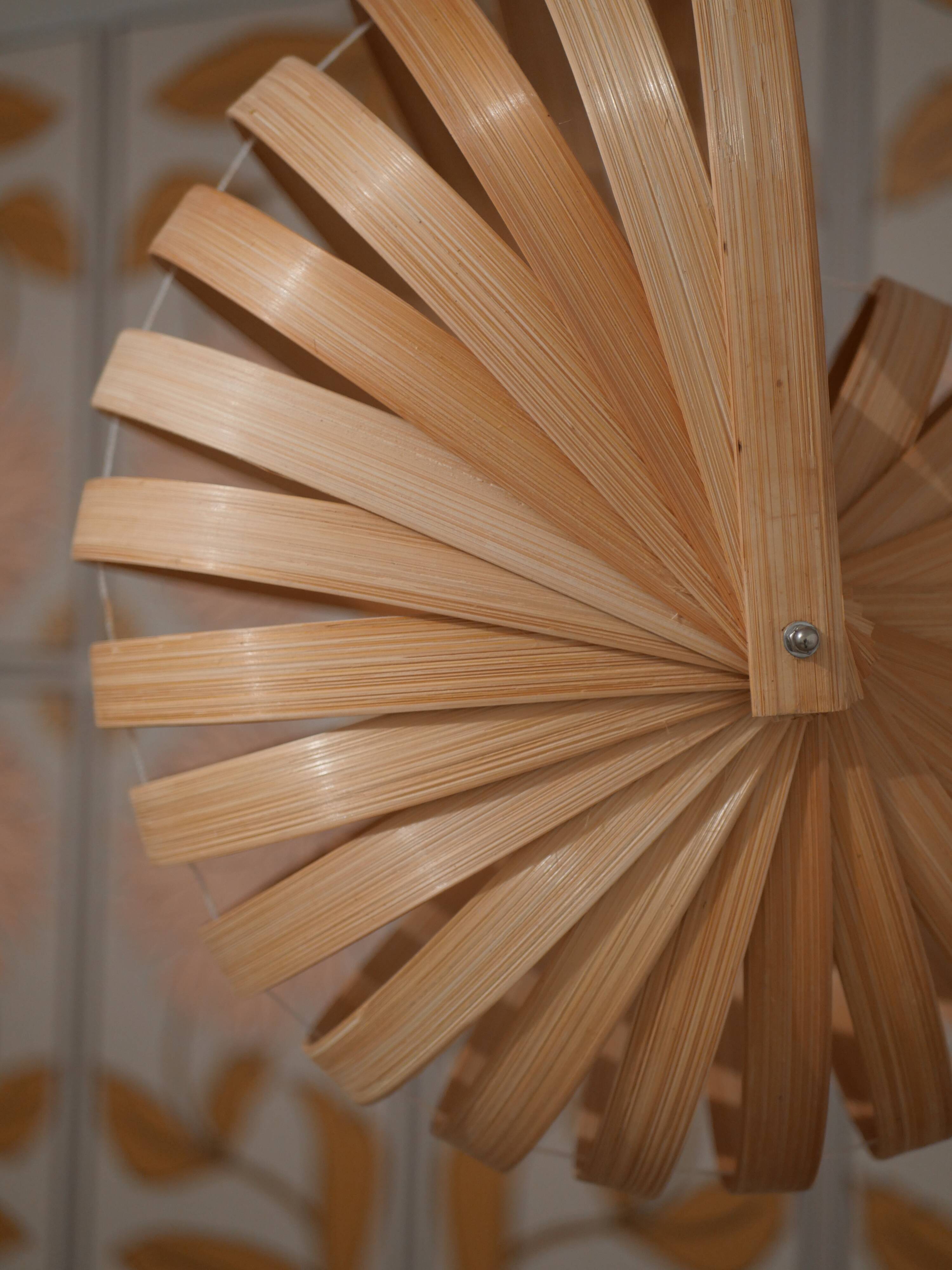 Nautilus bamboo pendant light