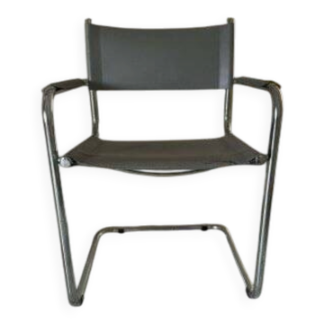 Mid-Century Grey Tubular Chair, 1960s