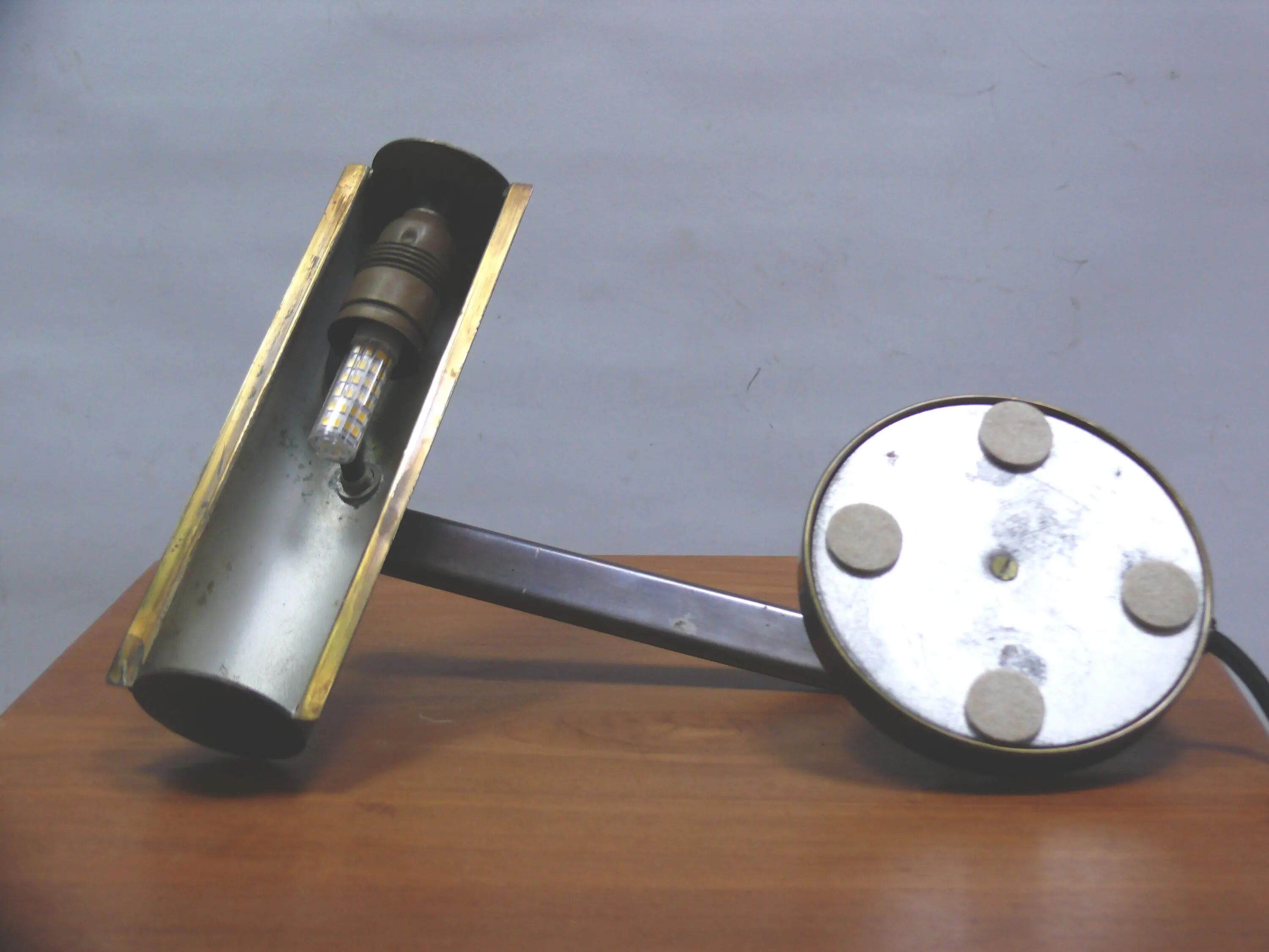 Art Deco brass piano lamp, circa 1930