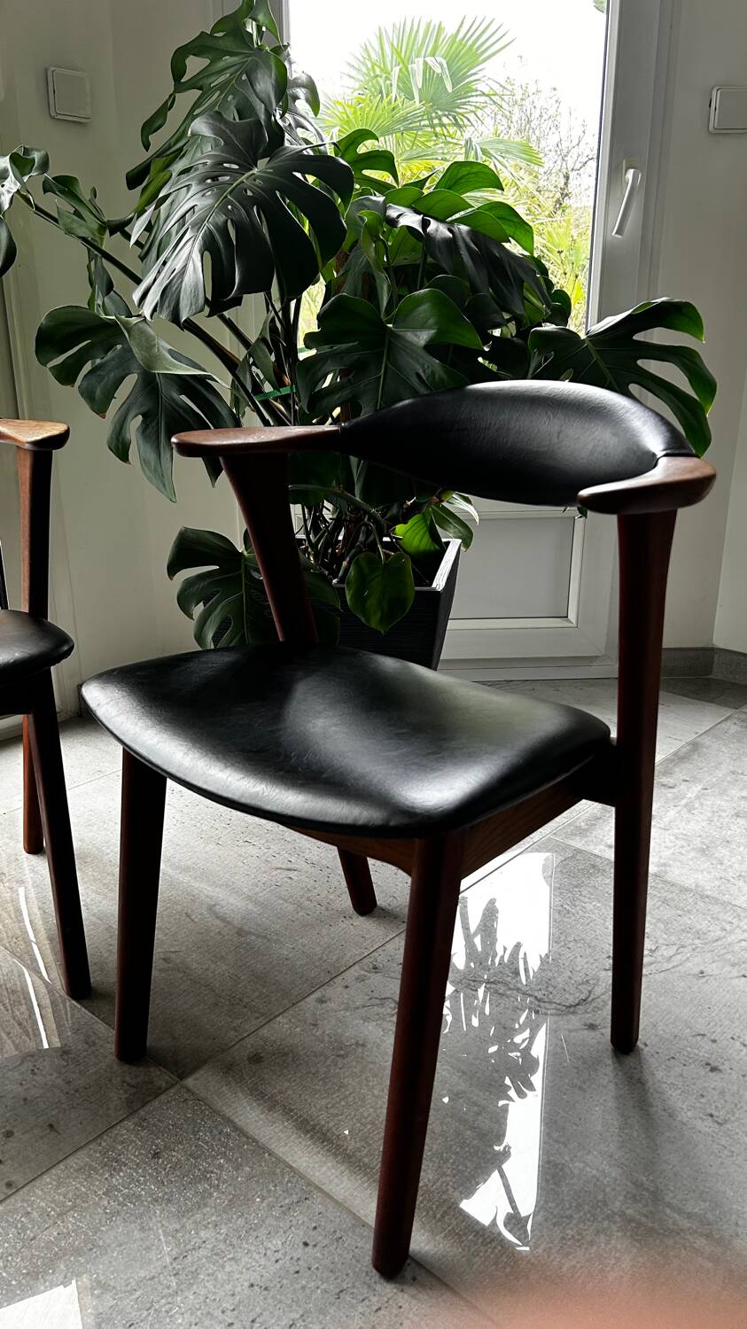 Pair of Danish teak armchairs by Erik Kirkegaard, 1950s