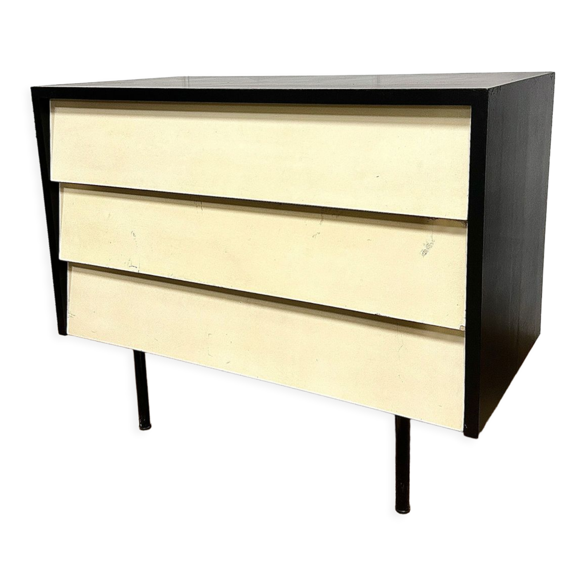 Commode vintage tiroirs inclinés