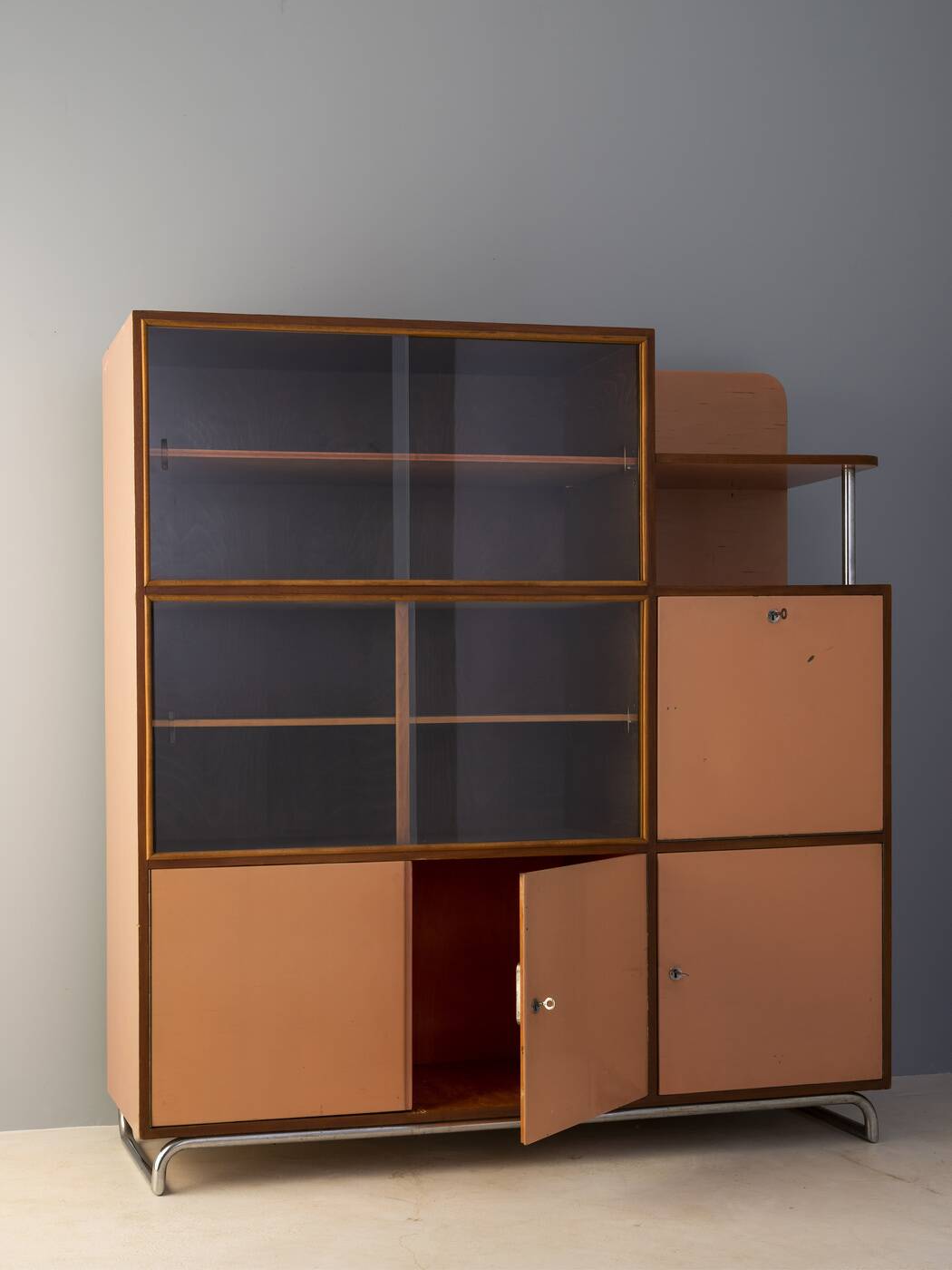 Functionalist Bookcase, Robert Slezák, 1930s, Czechoslovakia