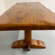 Monastery farmhouse table in thick solid oak, vintage 1960s.