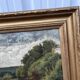 19th century painting, signed Vor Janin 1883 – Lively landscape by the water
