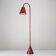 Jacques Adnet floor lamp in red leather, mid-century modern, France, 1960s