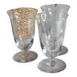 Verres a eau vintage