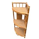 Rattan corner shelf