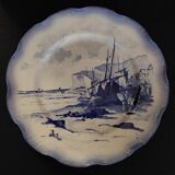Sarreguemines earthenware plate with Marine decor late 19th century early 20th century