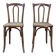 Pair of wooden bistro chairs, 20th century, France
