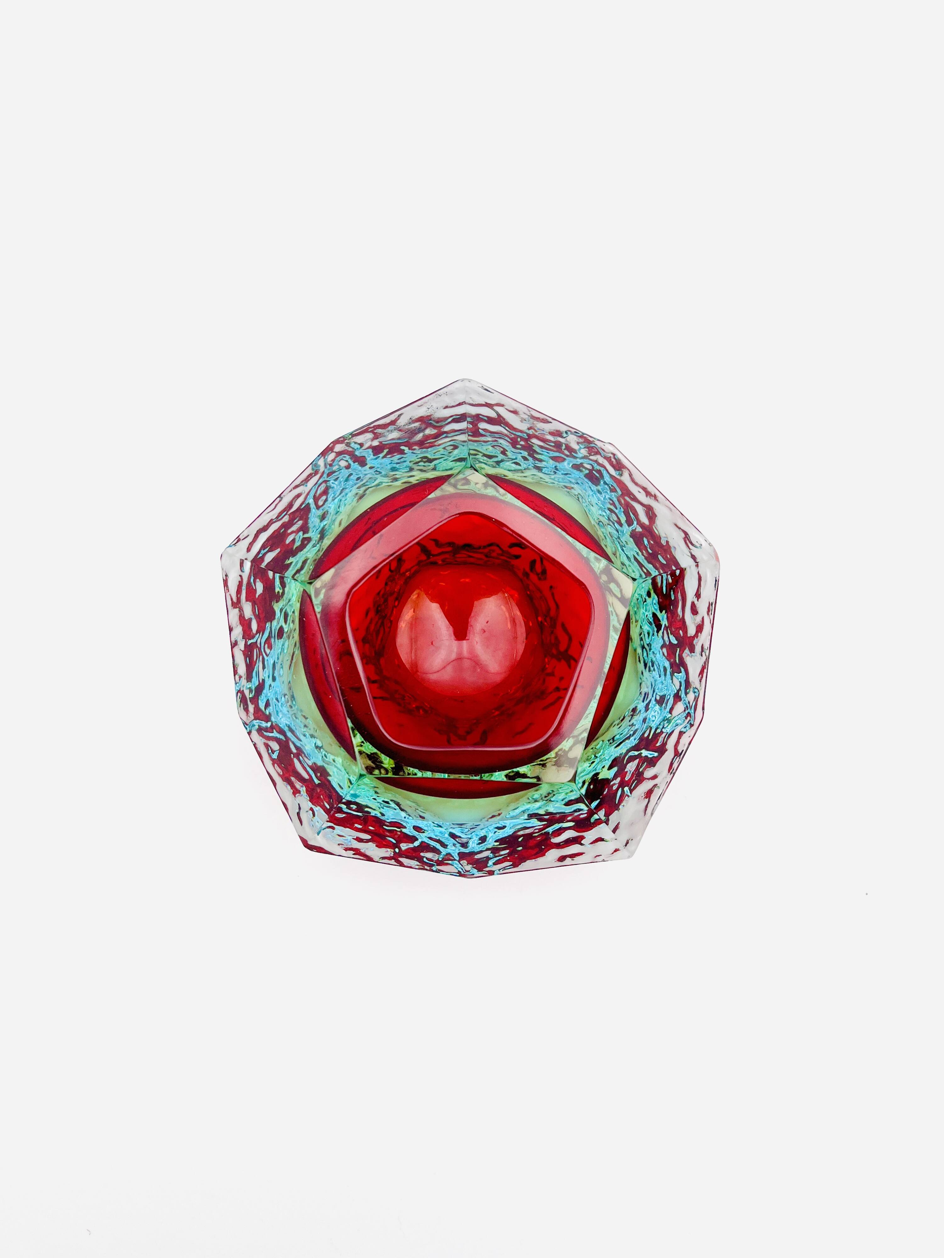 Alessandro Mandruzzato Murano Sommerso Ice Design Bowl