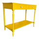Table d'appoint/console vintage en bois jaune soleil