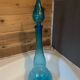 Blue glass bottle by Blenko, 1960s