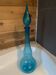 Bluish glass bottle by Blenko from the 1960s.