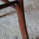 Chaise de nourrice ancienne en bois et paille