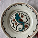 Dessert plates and serving dish, K&G Luneville, parakeet model.