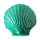 Green ceramic shell cup