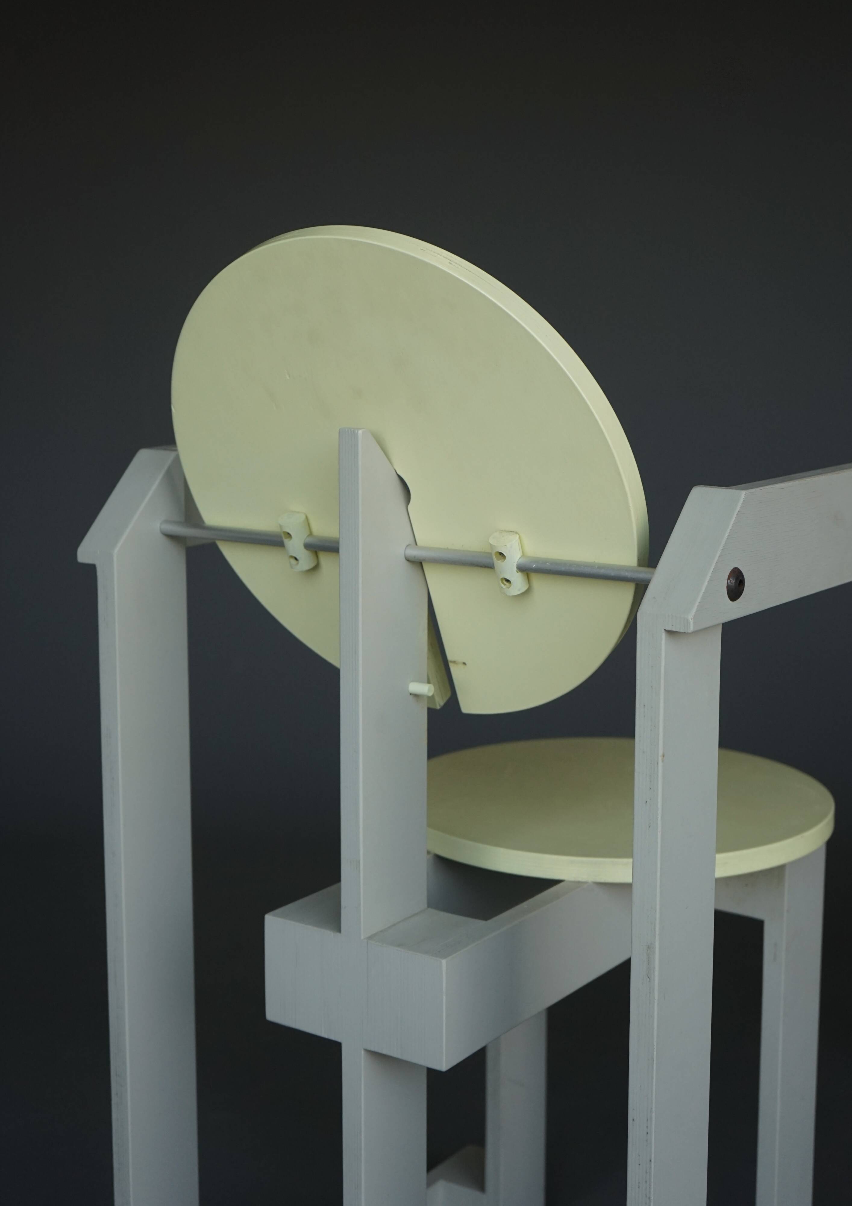 Rare pair of 'Plakhout' Side Chairs by Henk Lampe. 1979