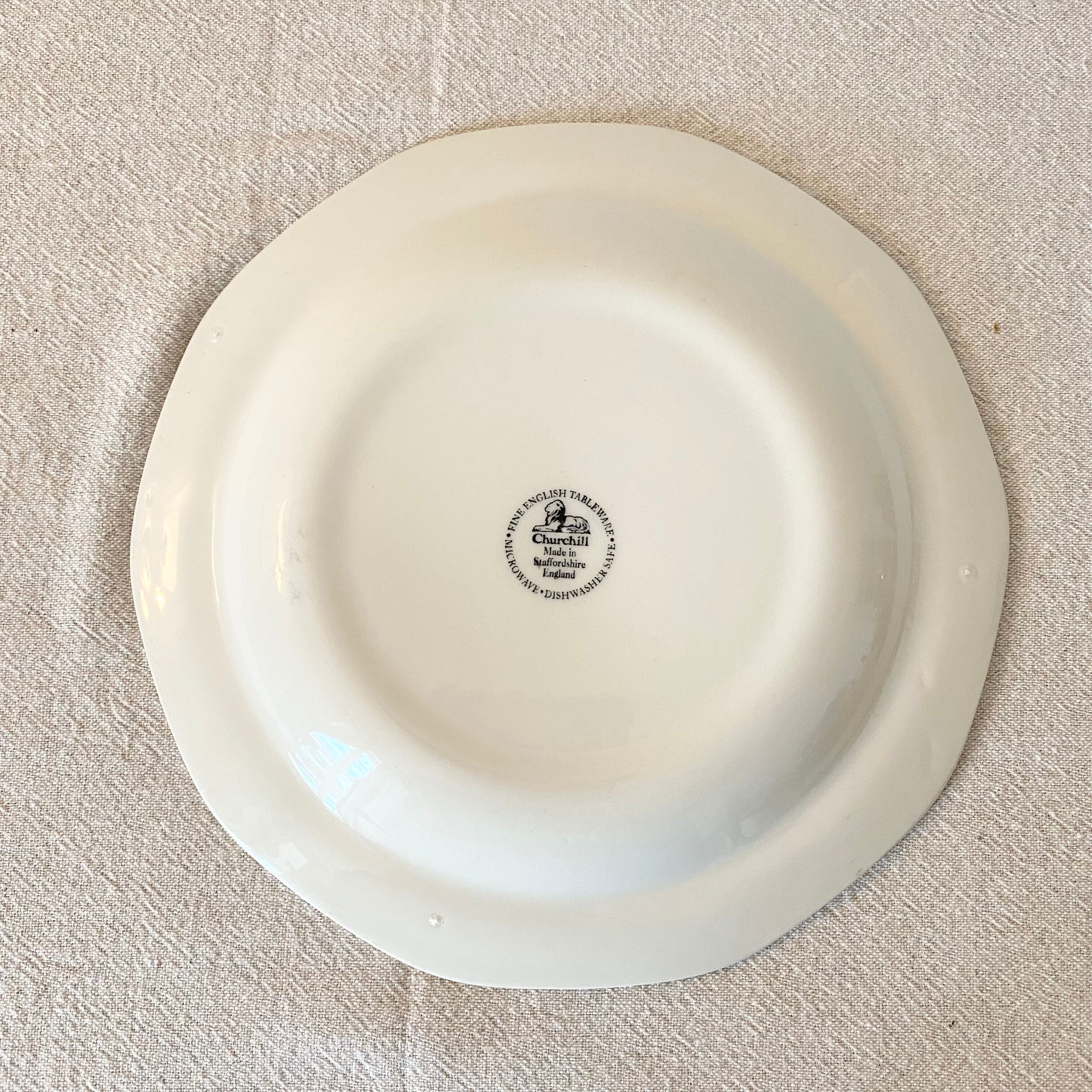 6 English dessert plates