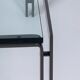 Table basse M1 par Metaform des années 80 en acier inoxydable couleur bronze.