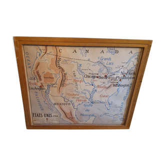 School map Rossignol years 60 USA USSR